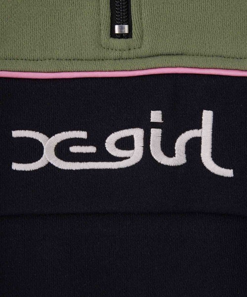 「X-girl」 スウェットカットソー S オリーブ レディース_画像4