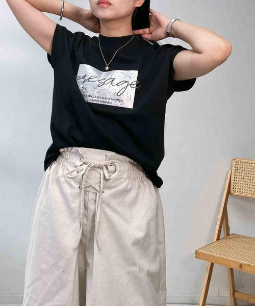 AS KNOW AS（アズノゥアズ） tシャツ 半袖 モックネック フレンチ