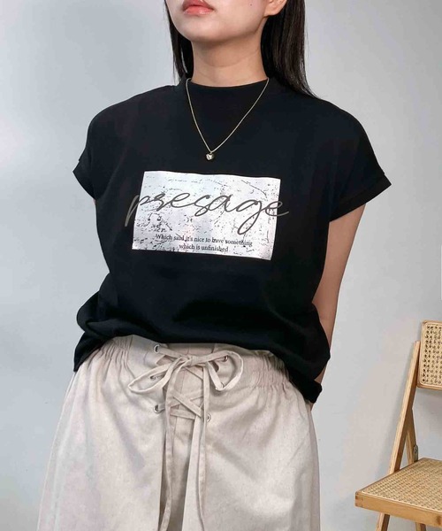 AS KNOW AS（アズノゥアズ） tシャツ 半袖 モックネック フレンチ