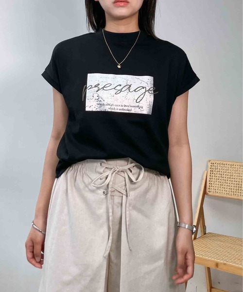 AS KNOW AS（アズノゥアズ） tシャツ 半袖 モックネック フレンチ