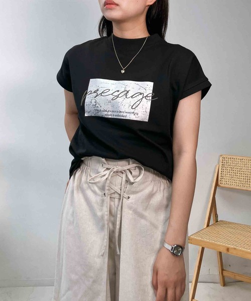 AS KNOW AS（アズノゥアズ） tシャツ 半袖 モックネック フレンチ