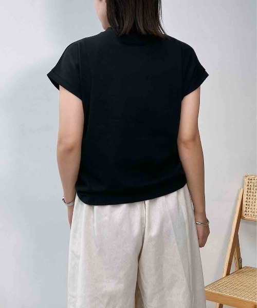 AS KNOW AS（アズノゥアズ） tシャツ 半袖 モックネック フレンチ