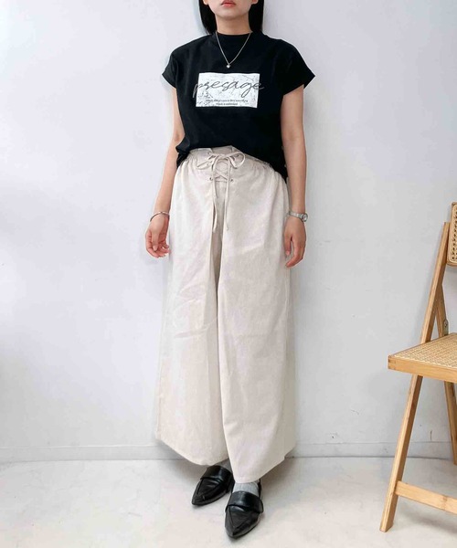 AS KNOW AS（アズノゥアズ） tシャツ 半袖 モックネック フレンチ