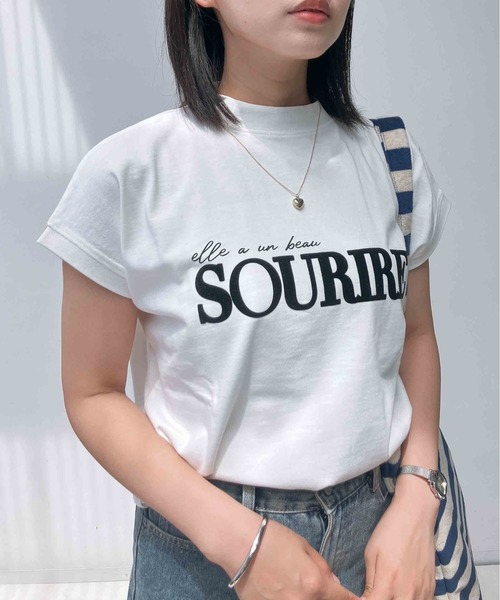 AS KNOW AS（アズノゥアズ） tシャツ 半袖 モックネック フレンチ
