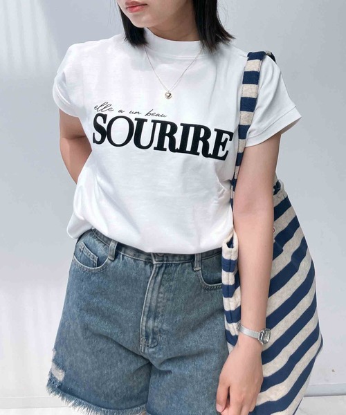 AS KNOW AS（アズノゥアズ） tシャツ 半袖 モックネック フレンチ