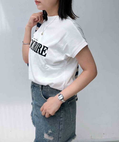 AS KNOW AS（アズノゥアズ） tシャツ 半袖 モックネック フレンチ