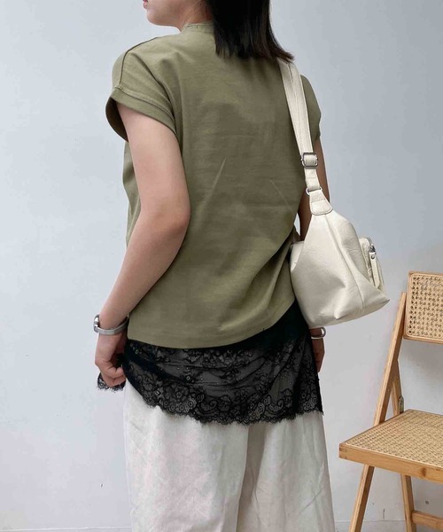 AS KNOW AS（アズノゥアズ） tシャツ 半袖 モックネック フレンチ