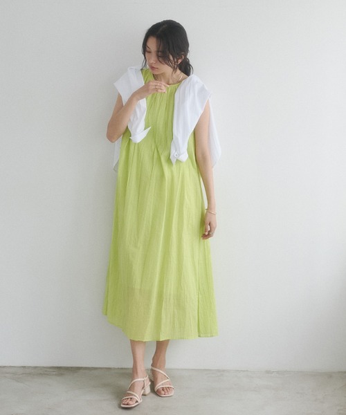 Noia ワンピース 夏 クリンクル ノースリーブワンピース : ZOZOTOWN