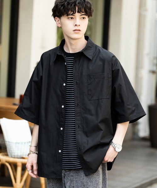 「Rocky Monroe」 半袖シャツ X-LARGE サックスブルー メンズ_画像3
