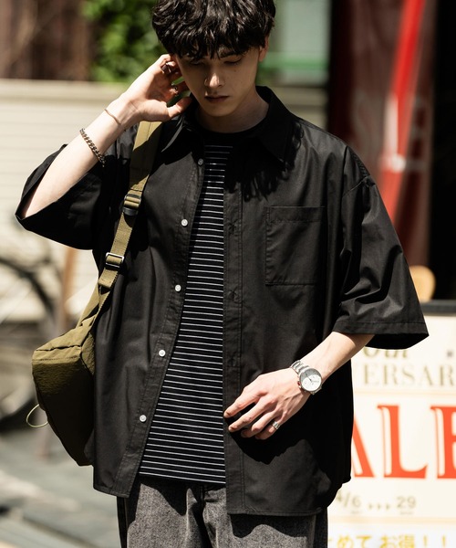 「Rocky Monroe」 半袖シャツ X-LARGE サックスブルー メンズ_画像5