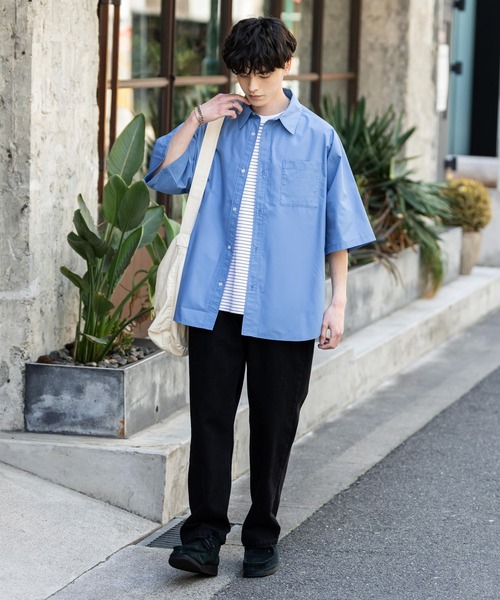 「Rocky Monroe」 半袖シャツ X-LARGE サックスブルー メンズ_画像7