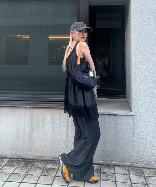 Ameri（アメリ） キャミソール MEDI DENIM TOUCH LACE MIX TUNIC