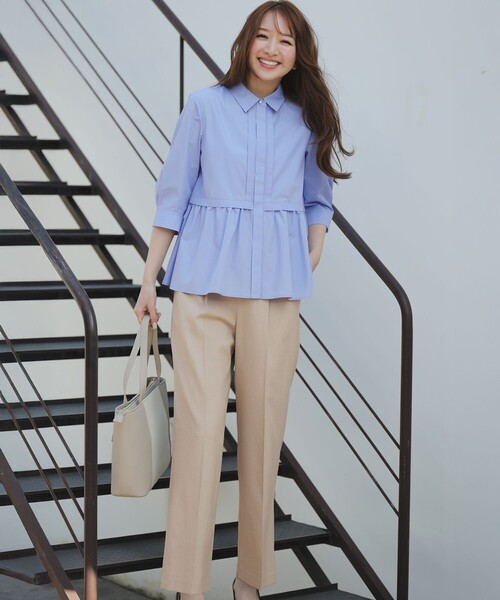 「ANY SIS」 半袖シャツ X-LARGE ブルー レディース_画像2