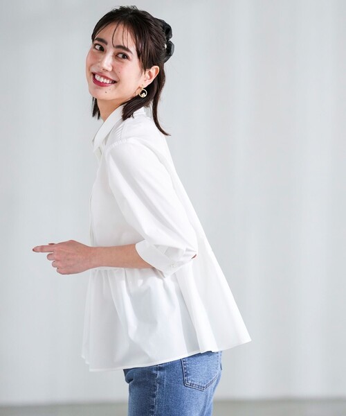「ANY SIS」 半袖シャツ X-LARGE ブルー レディース_画像8