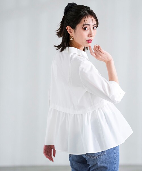 「ANY SIS」 半袖シャツ X-LARGE ブルー レディース_画像9