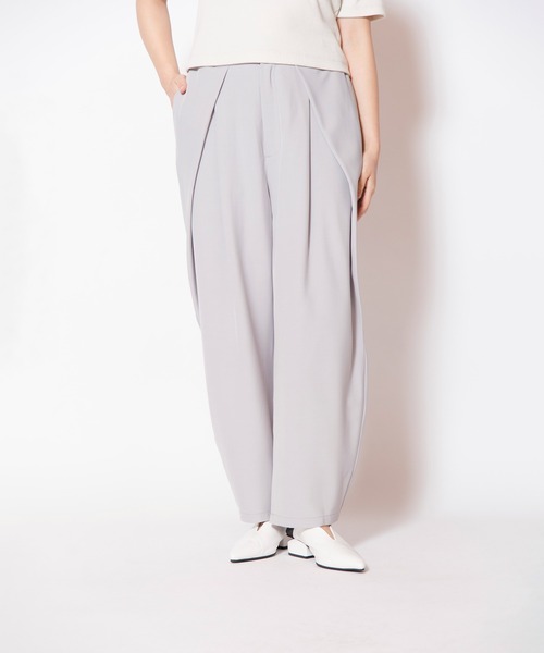 パンツ タックカーブパンツ レディースの画像