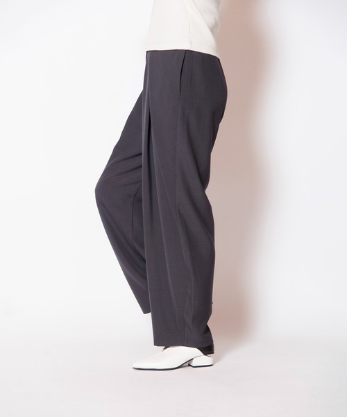 パンツ タックカーブパンツ レディースの画像