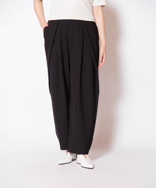 パンツ タックカーブパンツ レディースの画像