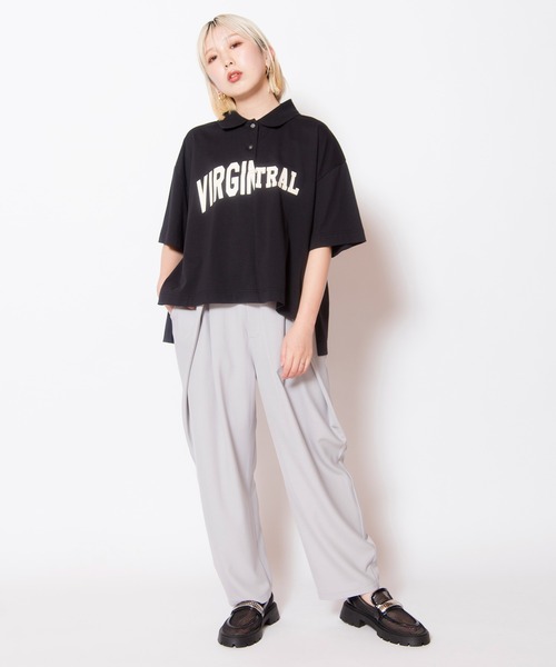 パンツ タックカーブパンツ レディースの画像