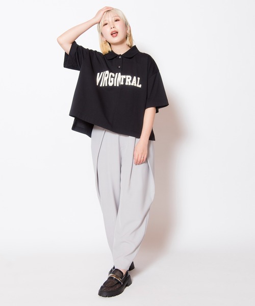 パンツ タックカーブパンツ レディースの画像