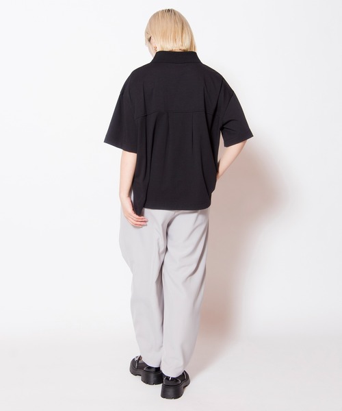 パンツ タックカーブパンツ レディースの画像