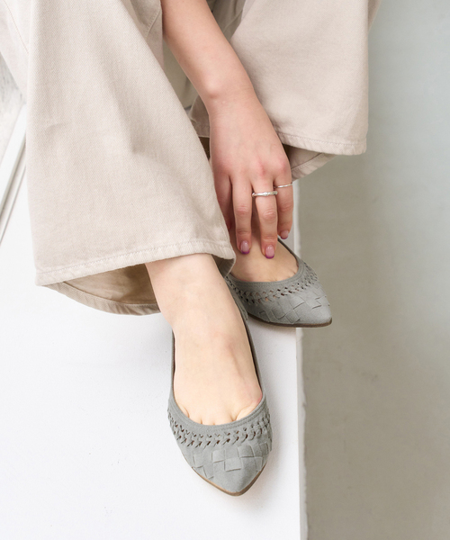 FLAT（フラット） バレエシューズ パンプス 「追加」ポインテッドサシ