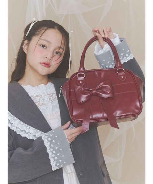 【最終値下げ】【merry jenny】bow ribbon gift bag merry jenny（メリージェニー） ハンドバッグ bow ribbon gift bag