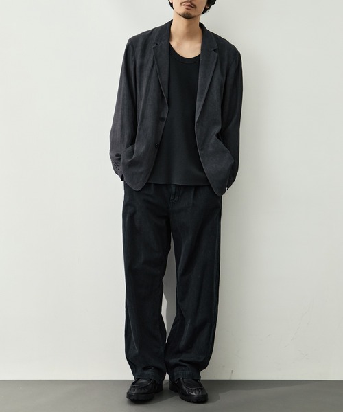 ジャケット テーラードジャケット 「CITY TOKYO/シティートーキョー」Fade linen リラックスジャケット メンズの画像
