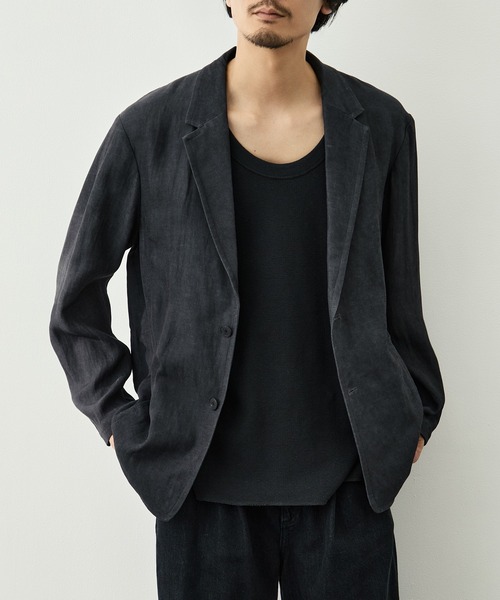 ジャケット テーラードジャケット 「CITY TOKYO/シティートーキョー」Fade linen リラックスジャケット メンズの画像