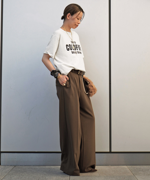 「AP STUDIO」 スラックス 40 グレー レディース_画像3