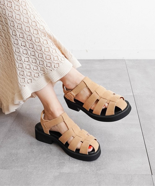 厚底 サンダル 4.4cm厚底グルカサンダル レディース : ZOZOTOWN Yahoo