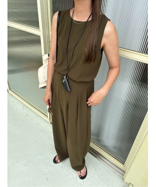 RIM.ARK パンツ Georgette tuck PT(ジョーゼットタックパンツ 