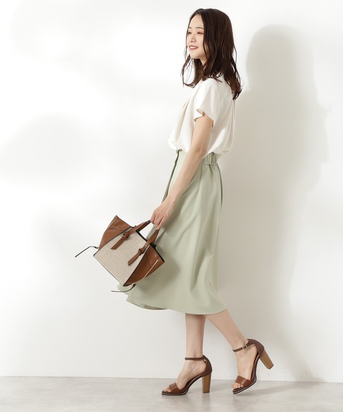 「N.(N. Natural Beauty Basic)」 半袖ブラウス MEDIUM ブラウン レディース_画像3