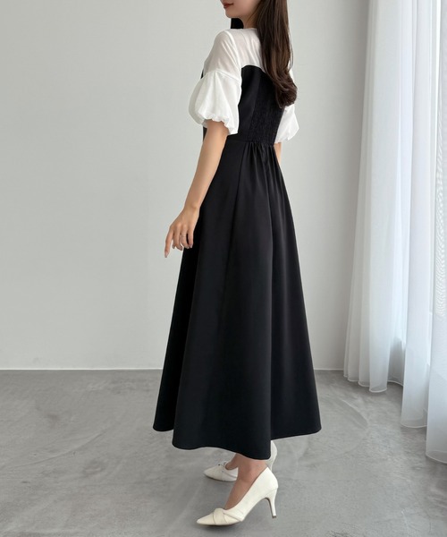 「CENEA」 ドッキングワンピース MEDIUM チャコール レディース_画像3