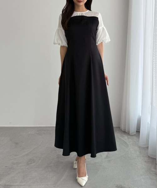 「CENEA」 ドッキングワンピース MEDIUM チャコール レディース_画像4