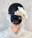 成人式 ベロアリボン×胡蝶蘭ヘアアレンジセット...の詳細画像3