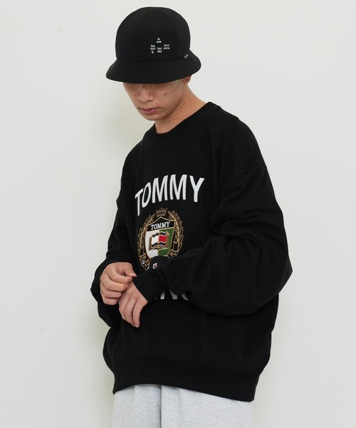 「TOMMY JEANS」 スウェットカットソー X-LARGE ホワイト メンズ_画像2