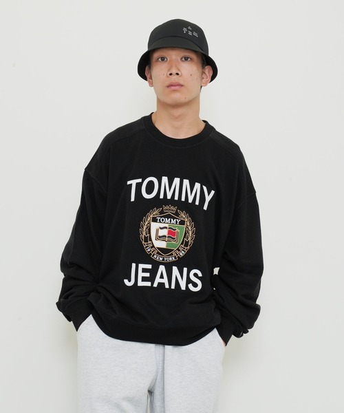 「TOMMY JEANS」 スウェットカットソー X-LARGE ホワイト メンズ_画像3