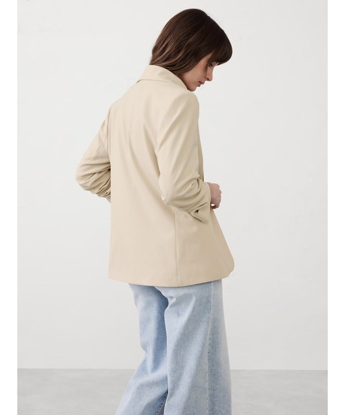 「BANANA REPUBLIC FACTORY STORE」 テーラードジャケット X-SMALL ブラック レディース_画像6
