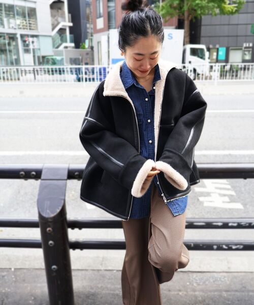 「le.coeur blanc」 長袖シャツ 38 ブルー レディース_画像4
