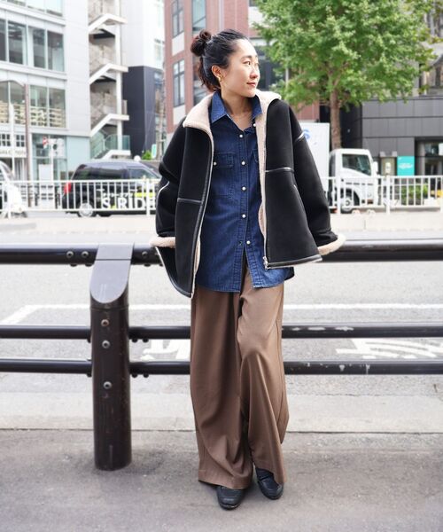 「le.coeur blanc」 長袖シャツ 38 ブルー レディース_画像9