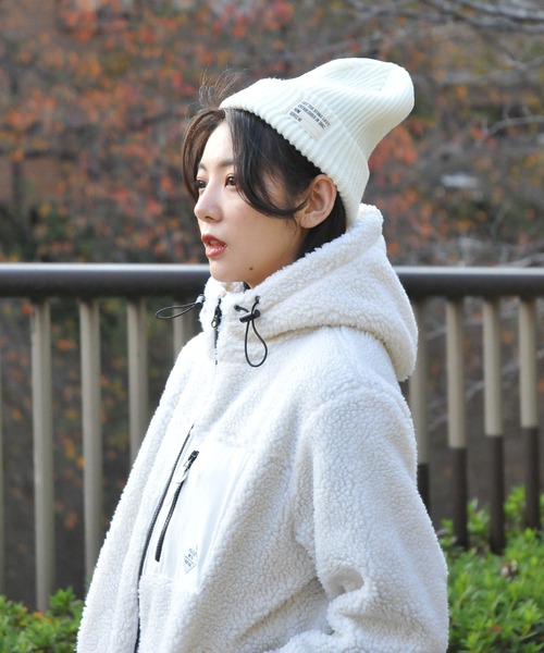 ニット帽　白 SLY ニット帽 ニットキャップ LOGO BEANIE ロゴ ビーニー