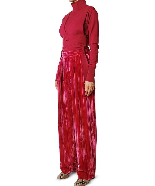 LE CIEL BLEU パンツ Velvet Tailored Pants レディース