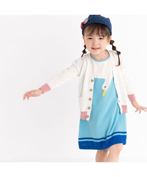 ami amie ワンピース カモメニットワンピース キッズ 子供服