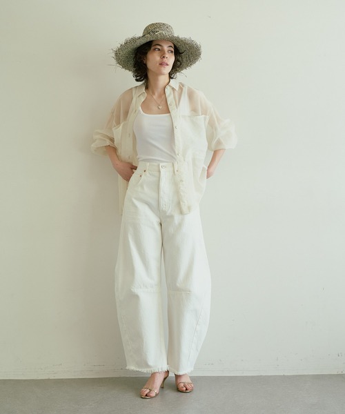 Whim Gazette ウィムガゼット THE PAUSE シアーシャツ セール】【THE PAUSE】シアーシャツ（シャツ/ブラウス）｜Whim