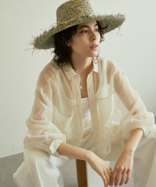 Whim Gazette シャツ ブラウス 【THE PAUSE】シアーシャツ