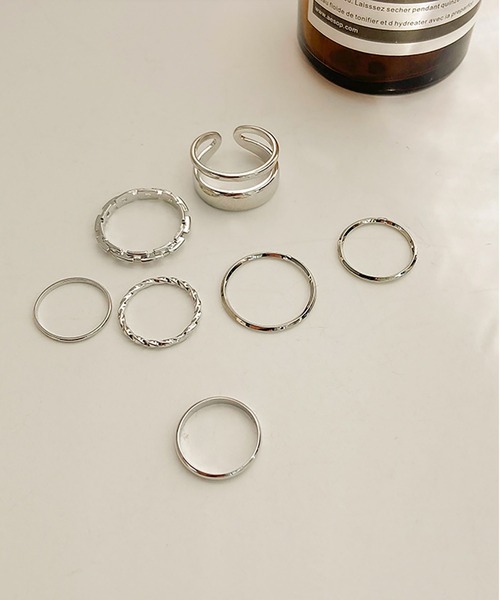 指輪 リング デザインリング7点セット レディース : ZOZOTOWN Yahoo