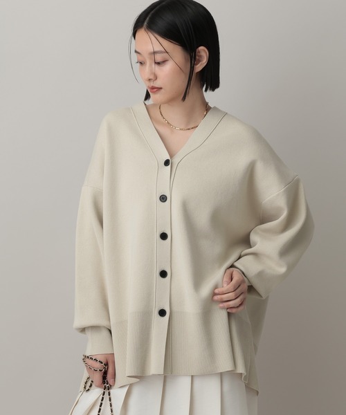 Apart by スウェットライクスポンジニットBIGカーディガン A part by（アパートバイ） カーディガン お気に入り1.8万人超え