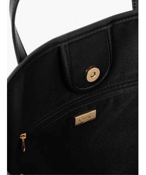 PARISロゴ ブラックキャンバストートバッグ Soir,5 COCOTTE PARIS トートバッグ PARISロゴキャンバストート