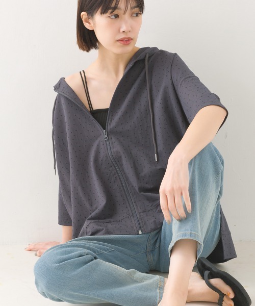 るっち　新品　msgm パーカー レディース 海外サイズS 日本サイズL MSGM 】 袖テープロゴ ジップアップ パーカー ZIP UP HOODIE